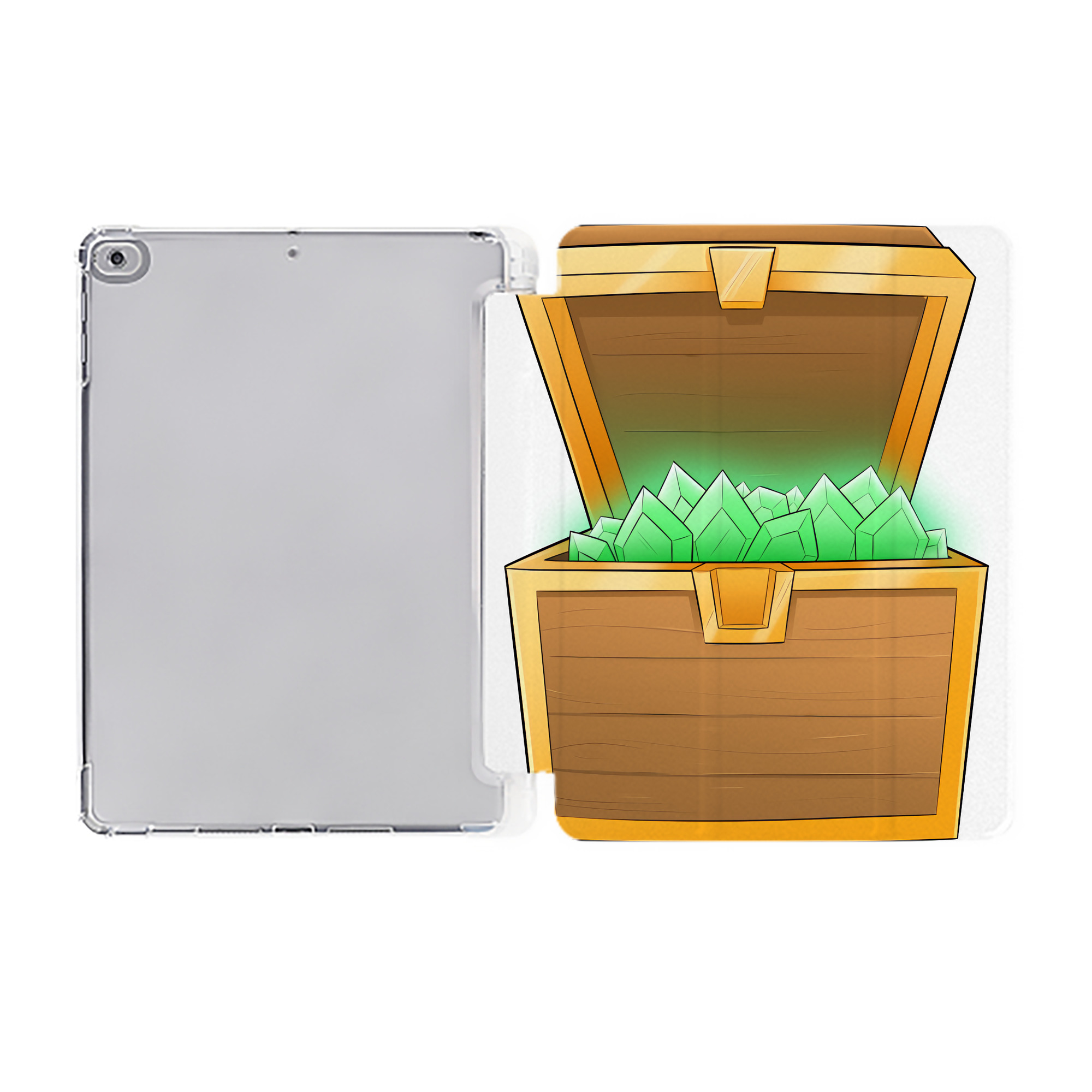 （画像用） マインクラフト ブロックの世界 Minecraft MC Block world IPad ケース ペン収納付き 三つ折りスタンド PUレザー×シリコン 対応機種9.5/10.5/10.9インチ